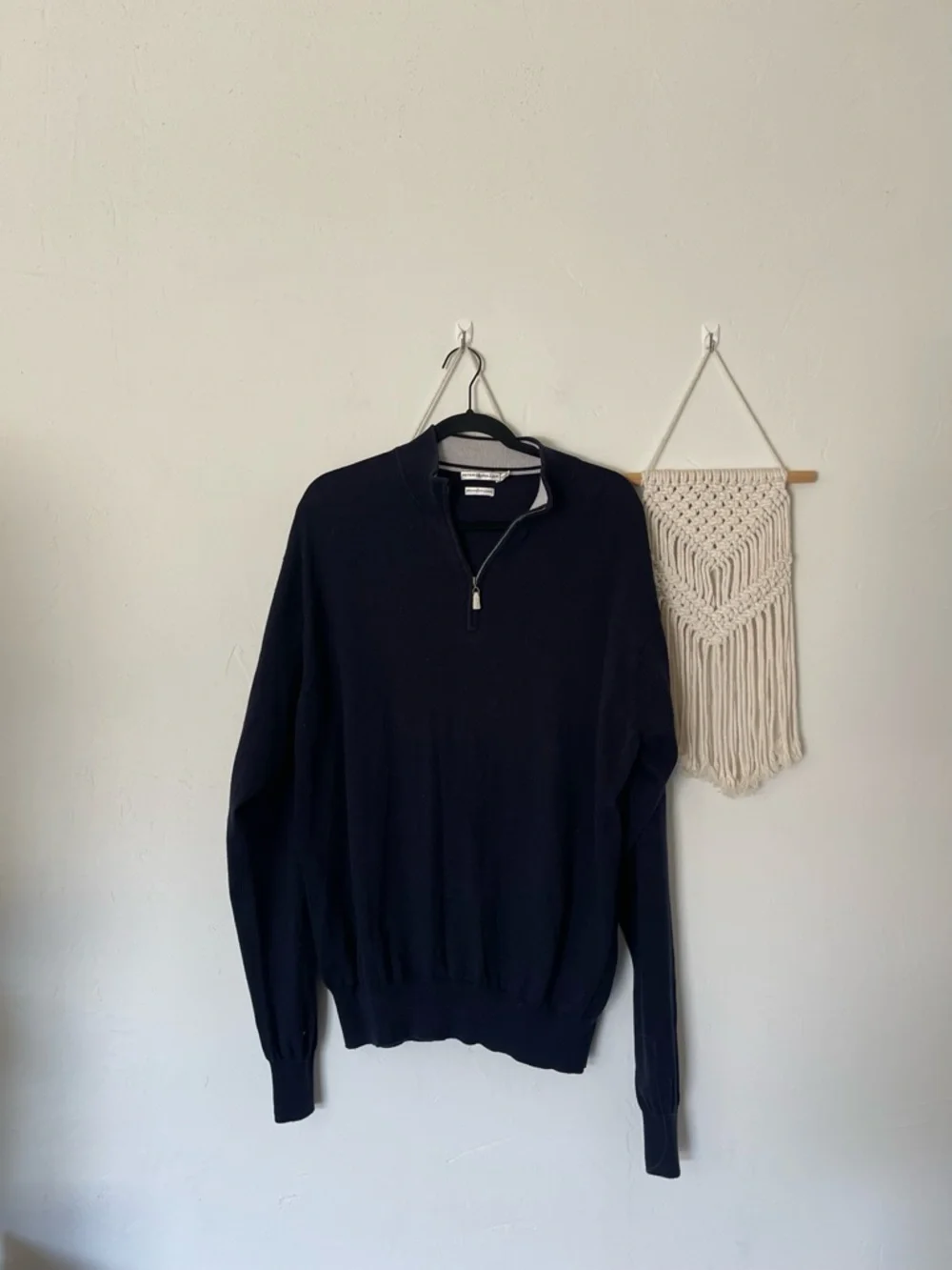 Peter Millar 1/4 Zip Pullover Sweater Cotton-Cashmere Blue